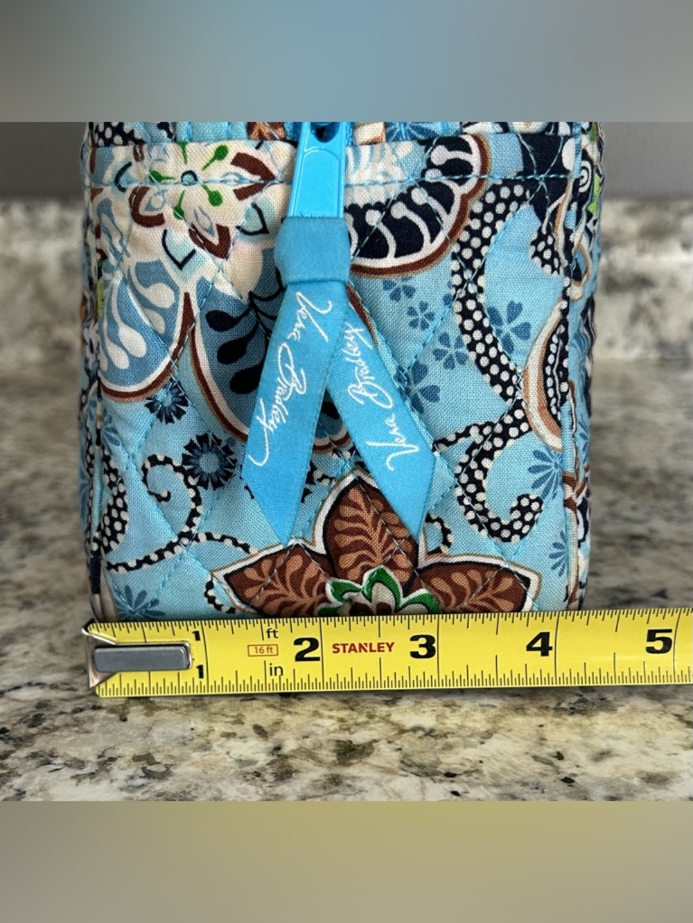 Vera Bradley Let’s do Lunch Quilted Insulated Lunch Bag Bali Blue Pattern - Picture 12 of 14